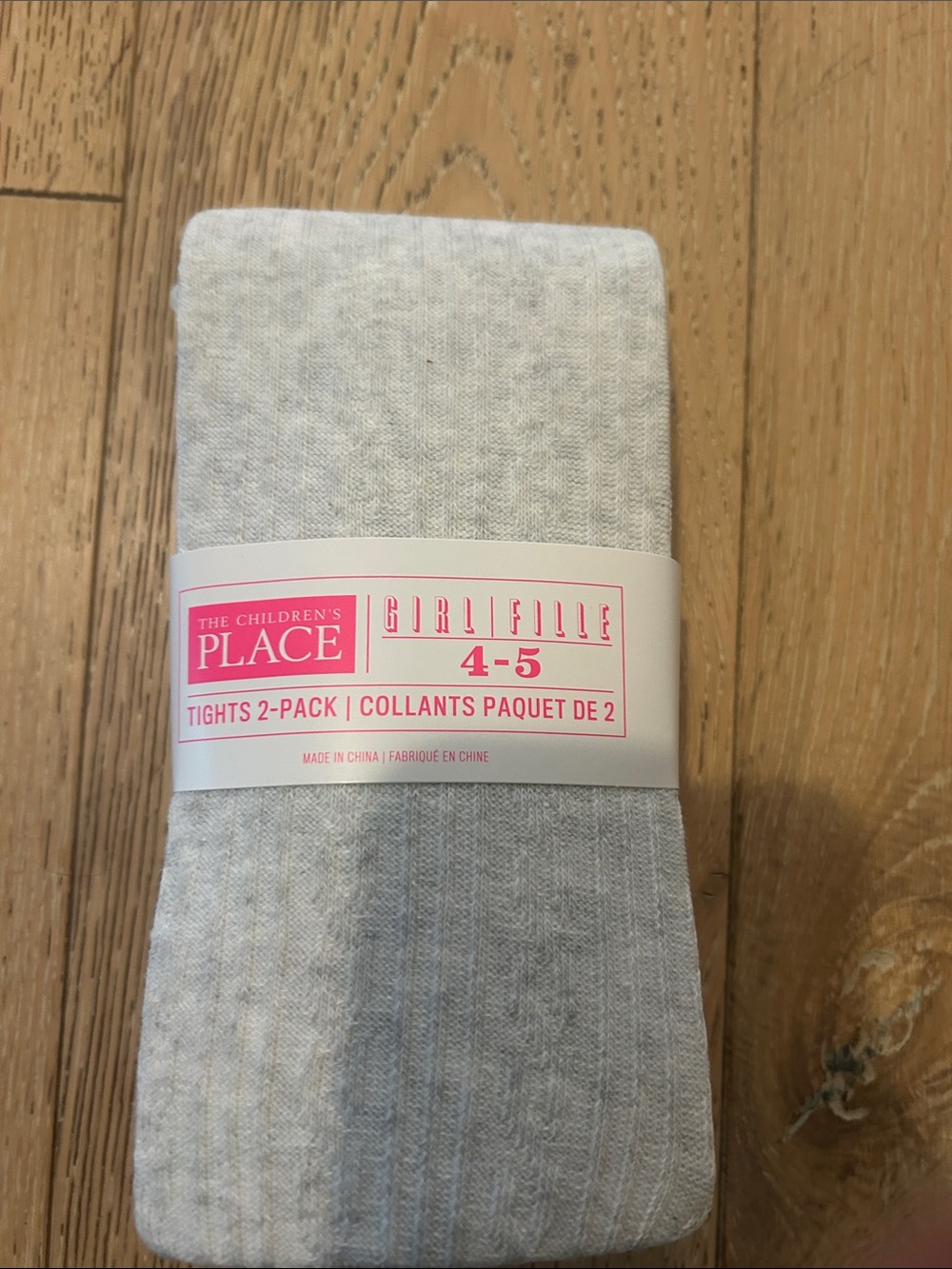The Children's Place Light Gray Ribbed Tights 2-Pack
